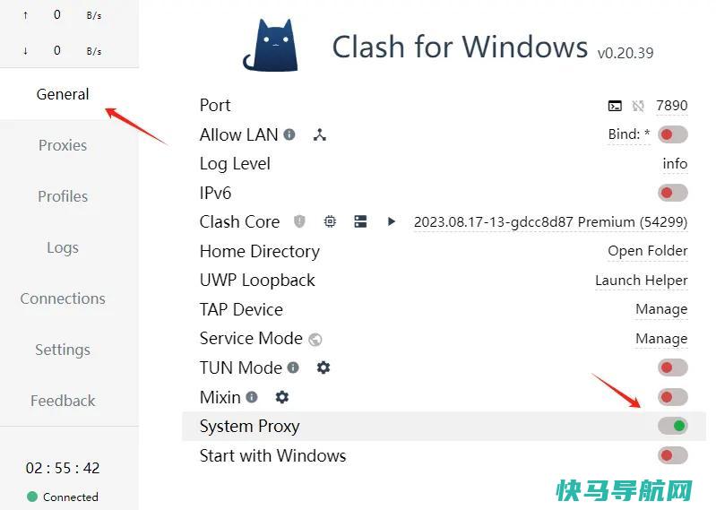 Clash For 勾起System Proxy开启代理